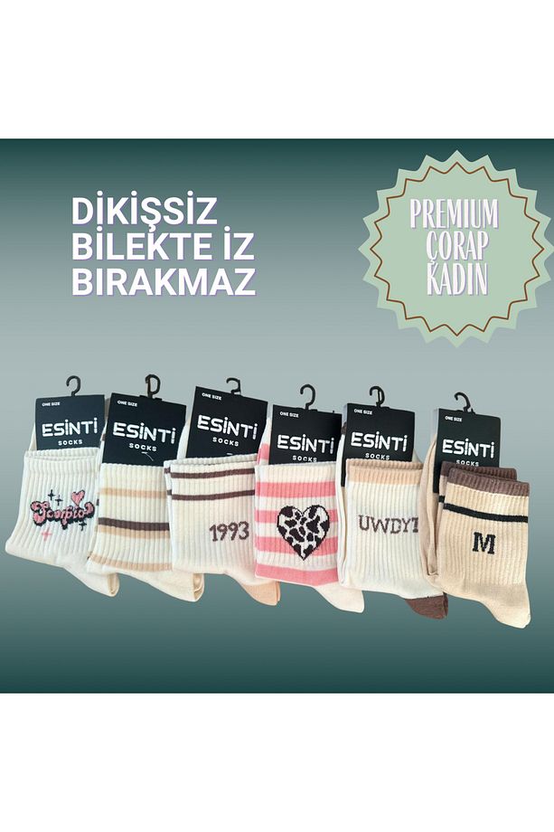 RENKLİ SPOR CORABI KADIN - 2