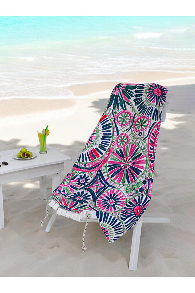 منشفة الشاطئ منقوشة ماندالا - 1