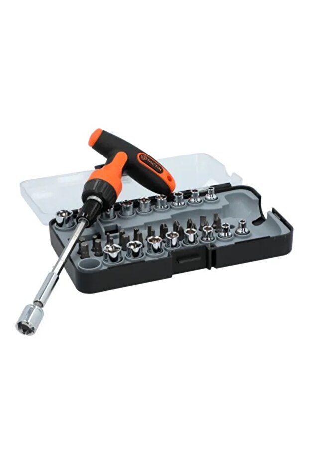 طقم مفكات براغي متعددة الرؤوس بمقبض على شكل حرف T، ٤٣ قطعة. أداء دقيق، رؤوس Cr-v متينة - 2