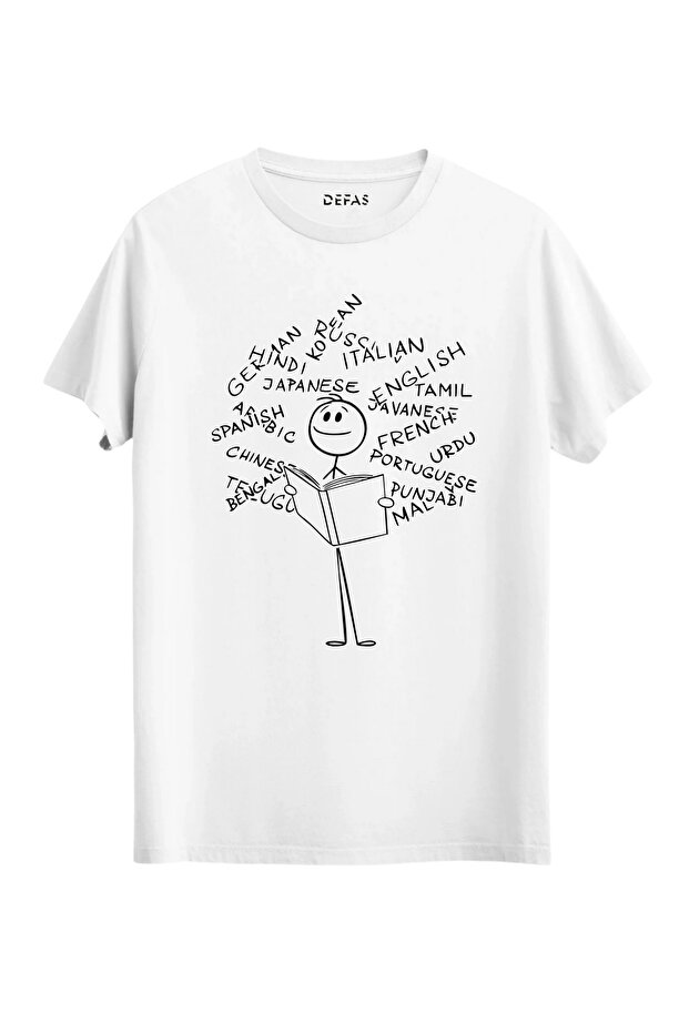 Çöp adam baskılı tshirt