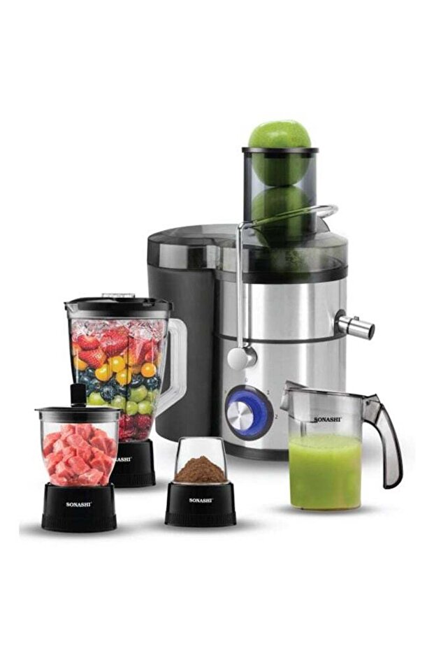 4 in 1 Powerful Juicer Blender - Perfect Electric Blender, Juicer, Chopper & Grinder | 2 Speeds, Unb