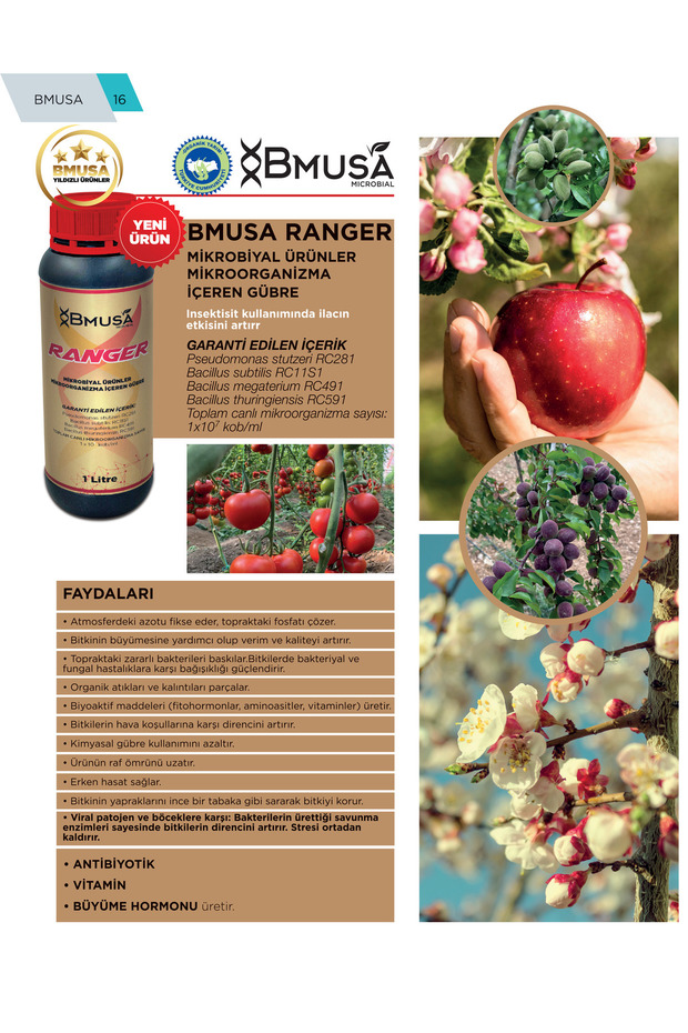 Ranger Mikrobiyal Yaprak Gübresi 1 Lt - 6