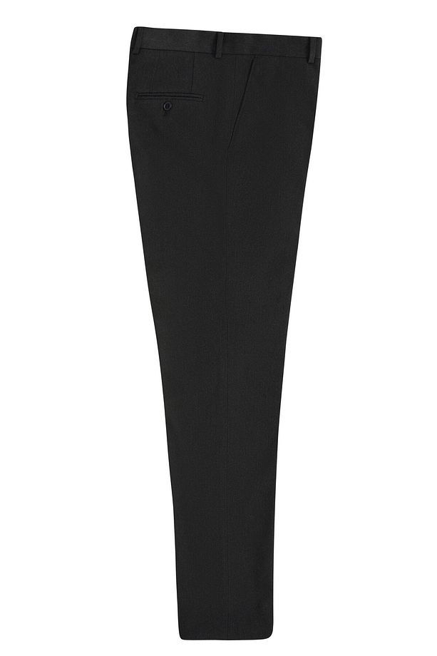 Siyah Regular Desenli Kumaş Pantolon - 1