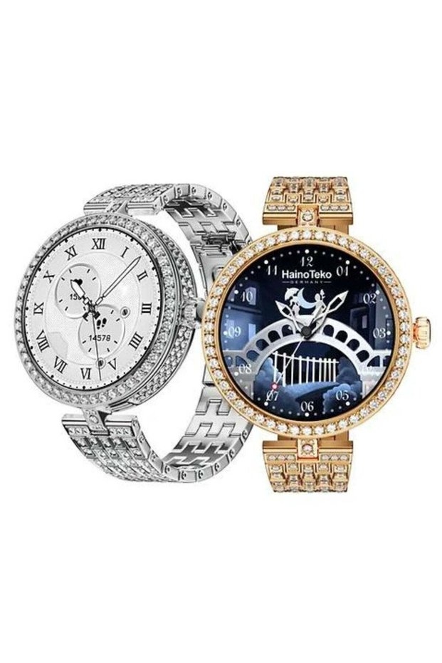 Haino Teko RW-51 Smartwatches for Girls and Women Silver and Gold
