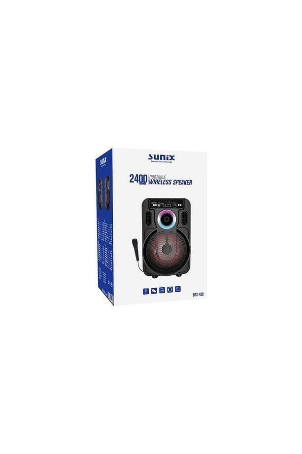 20w 2400 Mah Kablolu Mikrofonlu Bluetooth Hoparlör Bts-420 - 4