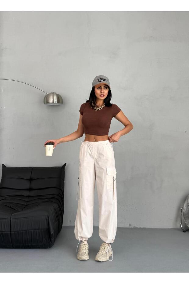 PARAŞÜT KUMAŞ KARGO CEPLİ PANTOLON - 1