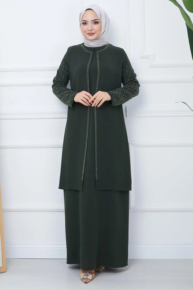 Plus Size Slves Stone Mother's Dress