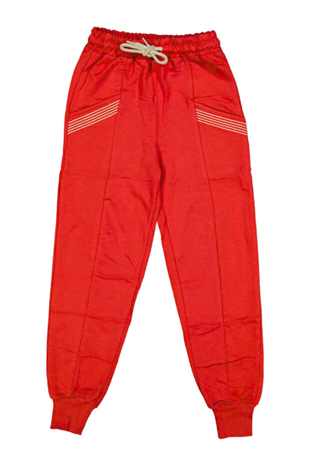 Pocket Embroidered Girl's Single Bottom
