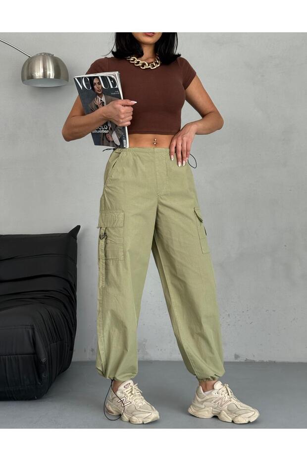 PARAŞÜT KUMAŞ KARGO CEPLİ PANTOLON - 6