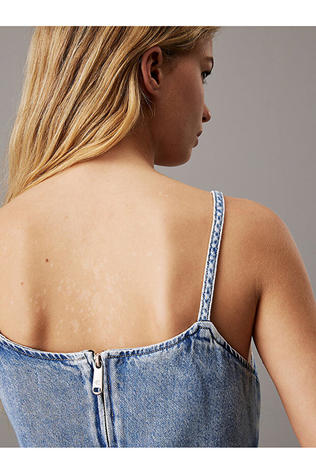 Kadın Mavi Elbise - 4