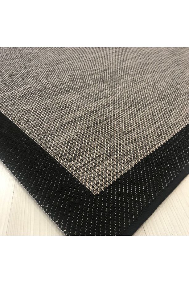 Firdevslife Jüt Sisal Halı 9715 Vizon Siyah Serisi Salon Oturma Yatak Odası Halısı - 2