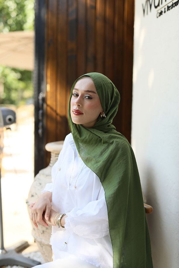 Neo Pamuk Şal Haki - 3