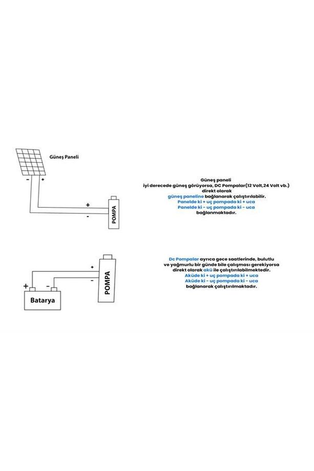 24 Volt Dc Solar Güneş Enerjili Dalgıç Pompa 250W 15 Mt Kablolu 50Mss 1.5m³/h - 6