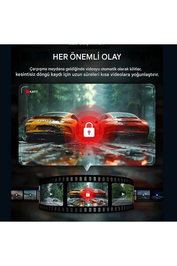 F8 4K UHD Araç İçi Kamera 128GB – Wi-Fi, IR Gece Görüşü, APP Kontrol DashCam - 3