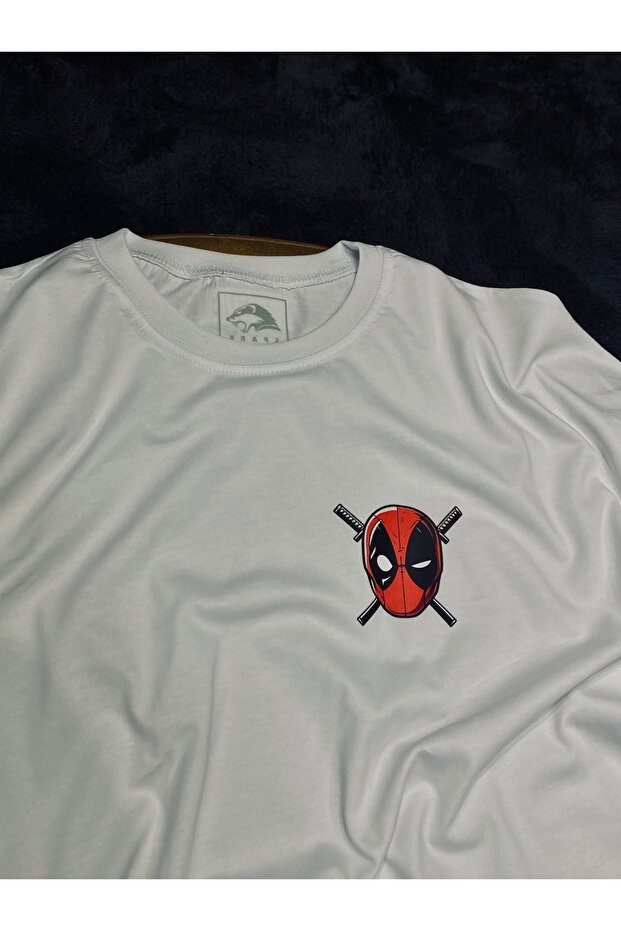 Marvel Deadpool %100 Pamuklu Relax Kalıp Tshirt - 3