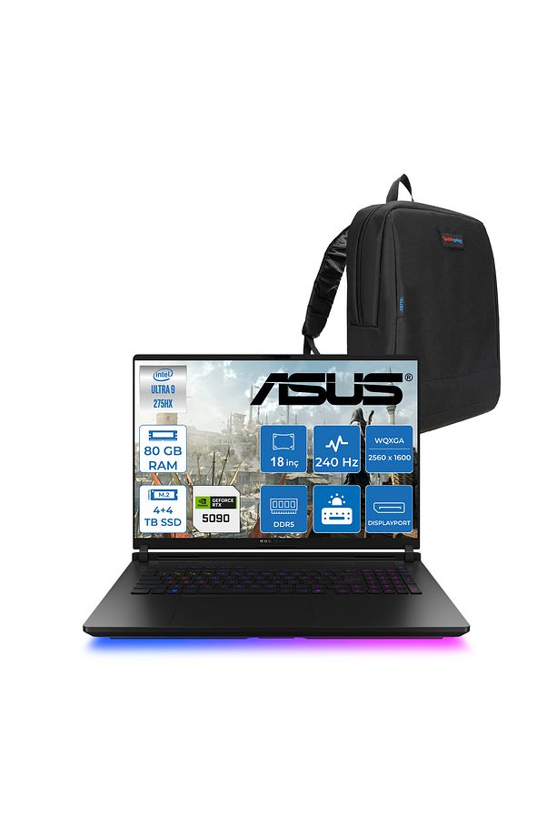 Rog Strix 18 U9 275HX 80gb 4TB+4TB SSD 24GB/RTX5090 18" 2.5K 3Ms 1200Nits FDOS WSA156F40+ZETTACNT - 1