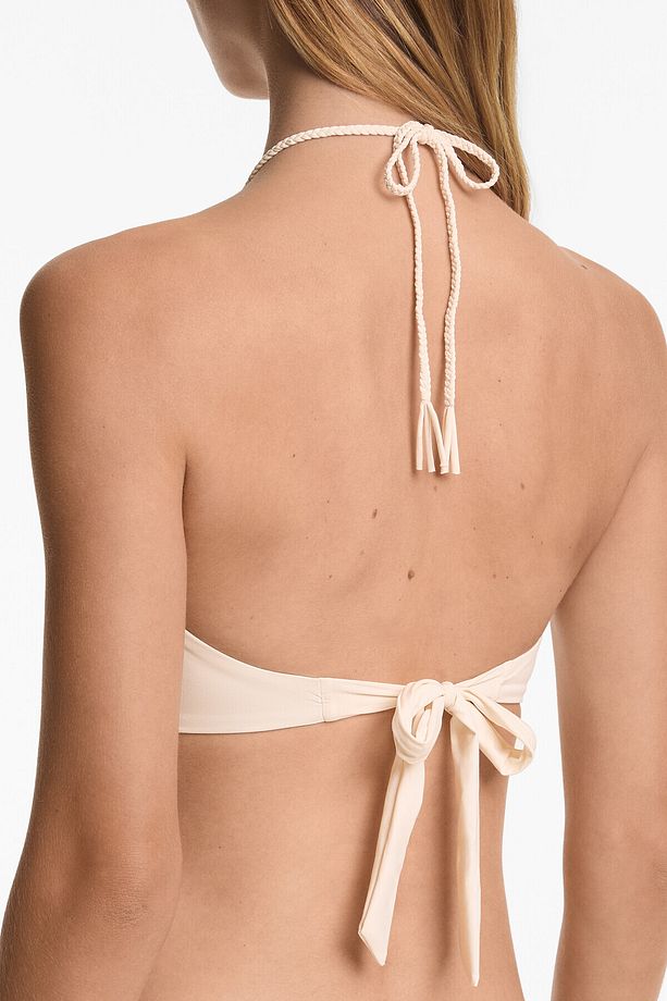 Saç örgüsü bandeau bikini üstü - 4