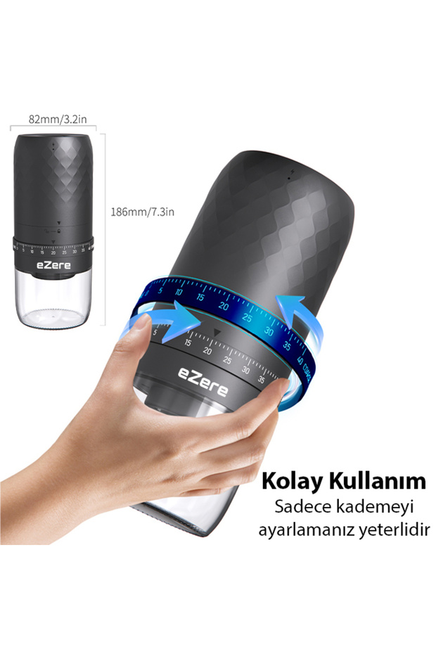 Elektrikli Kahve Öğütme Makinesi SIYAH - 7
