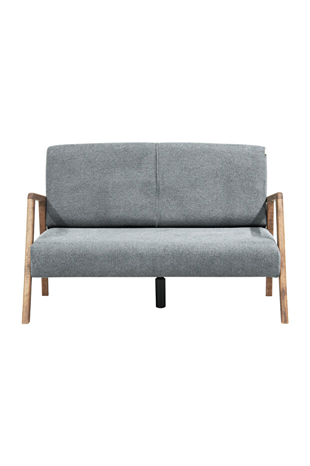 Pavia Çay Seti Ceviz Ahşap, Gri(1ADET IKİLİ BERJER 1ADET TEKLİ BERJER 1ADET PUF) - 2