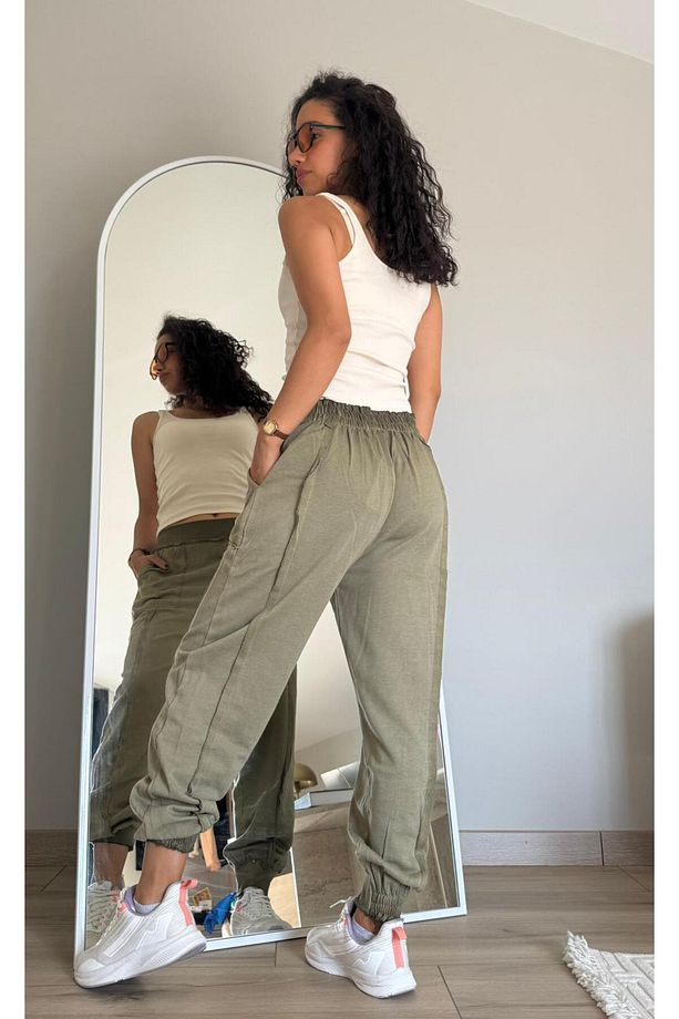 Şalvar Model Yıkamalı Jogger Pantolon - 8
