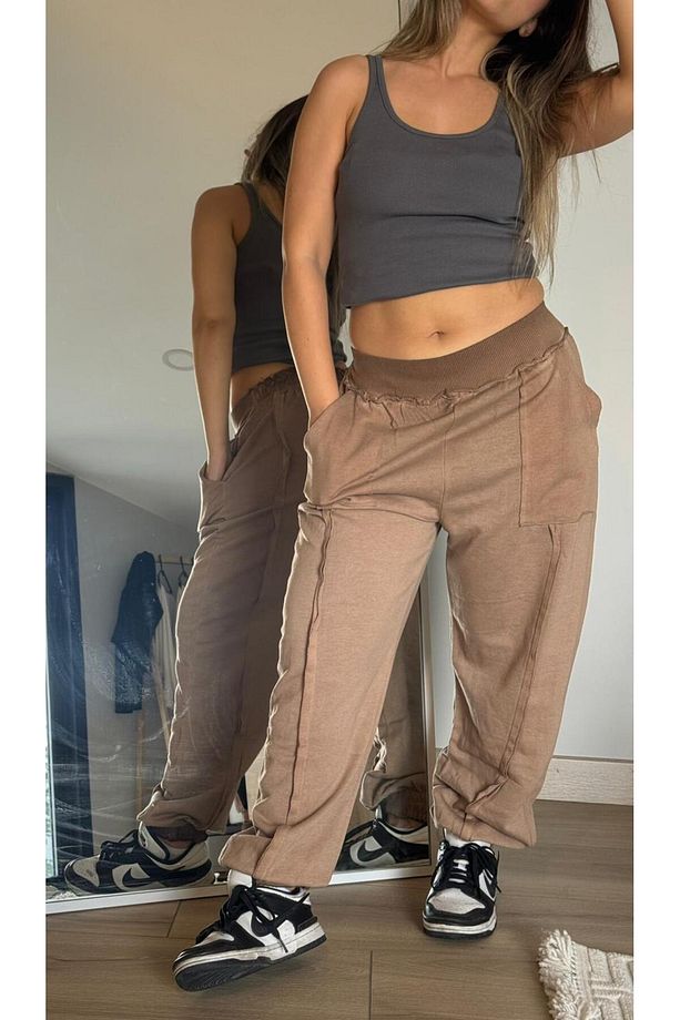 Şalvar Model Yıkamalı Jogger Pantolon - 3