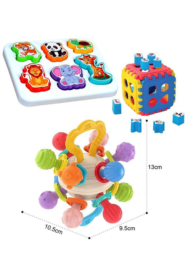 Eğitici Dönen Kirpi Balığı Bebek Aktivite Oyuncağı Neşeli Dostlar Bultak Set - 1