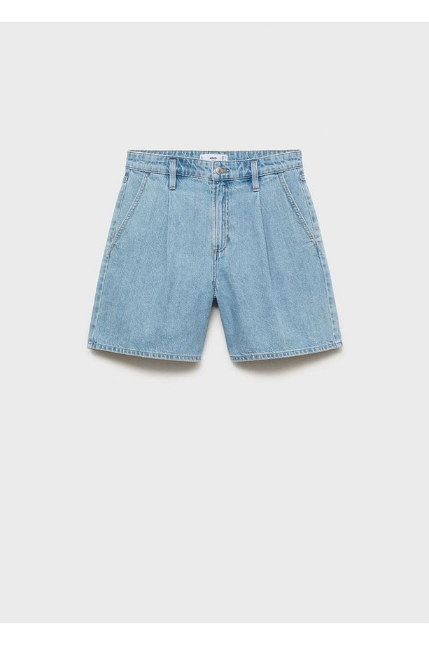 Pilili denim bermuda şort - 3