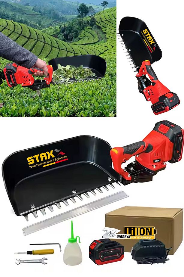 Titanyum Bıçaklı x2 Çift 21000WH Lityum Akülü Çay Hasat Makinesi Çay Kesme Yolma Toplama Makinesi - 2