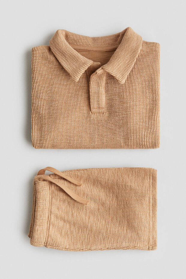 2 Parçalı Tekstüre Jarse Set - 2