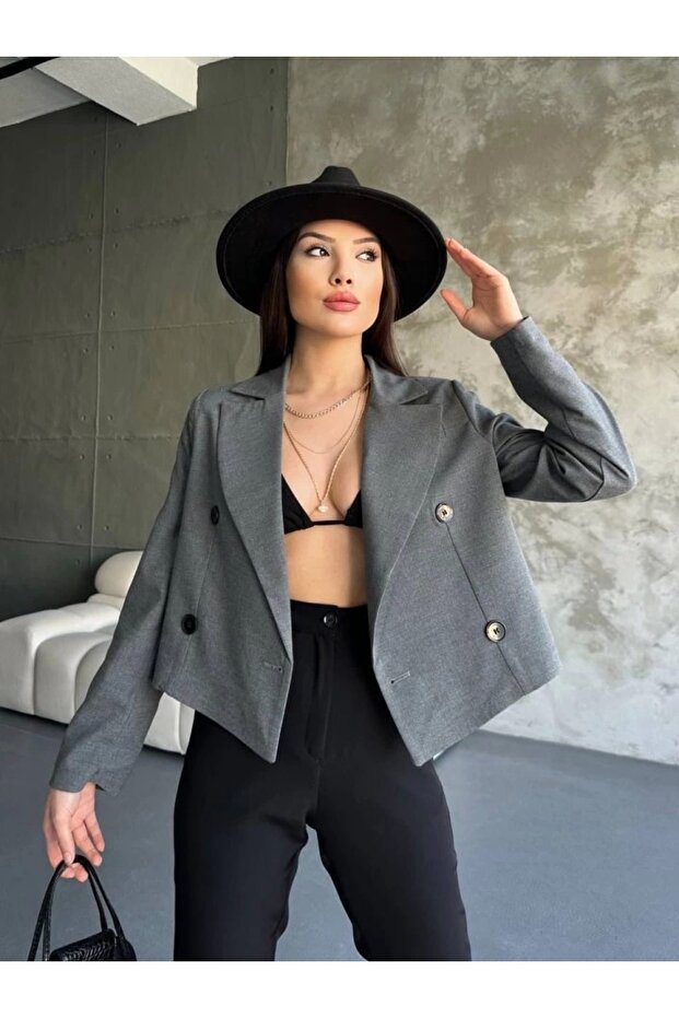 سترة مزدوجة الصدر - 2