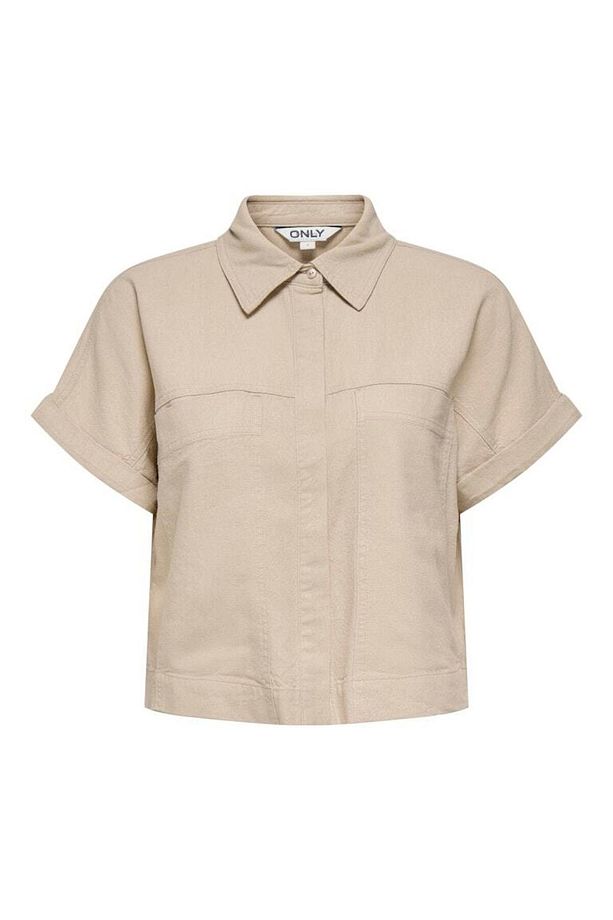 ONLY ONLCARO S/S LINEN BL BOXY SHIRT CC PNT 15338744 - 5