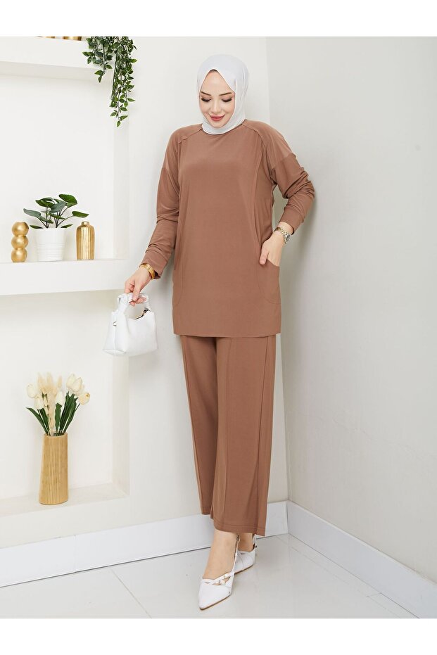 Our Tunic Double Pocket Detailed Erva Trousers Suit with Its Most Beautiful Colors ✨ ✨