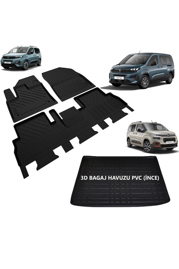 Rifter Berlingo Combo Paspas Bagaj Havuzu Set 2020 2021 2022 2023 22024 2025 - 1