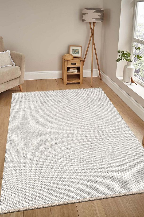 Krem Yumuşak Bukleli Loop Dokuma Oturma Odası Salon Halısı Yolluk - 3