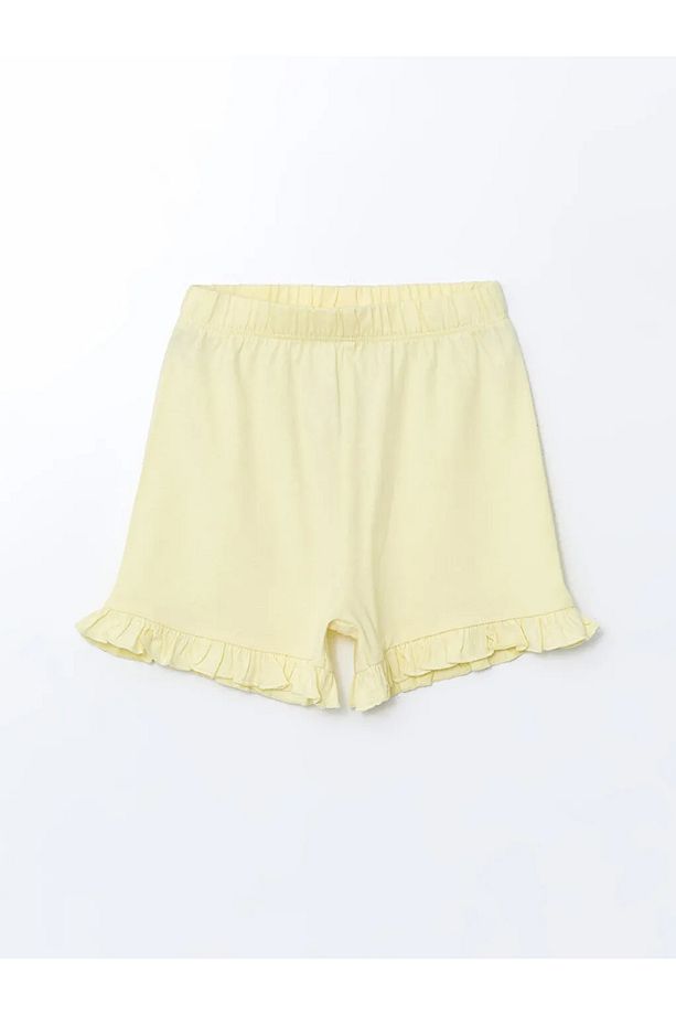 LCW baby Sari Tweety Baskılı Kız Bebek Şortlu Pijama Takım - 3