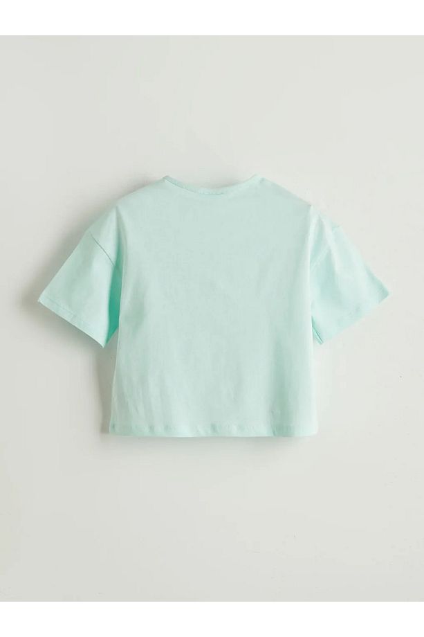 LCW Kids Mavi Baskılı Kız Çocuk Şortlu Pijama Takım - 3