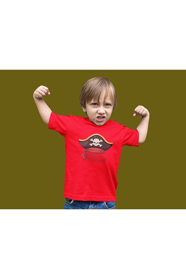Children's Captain Micols - Transfer Printed Round Neck Short Sleeve T-Shirt