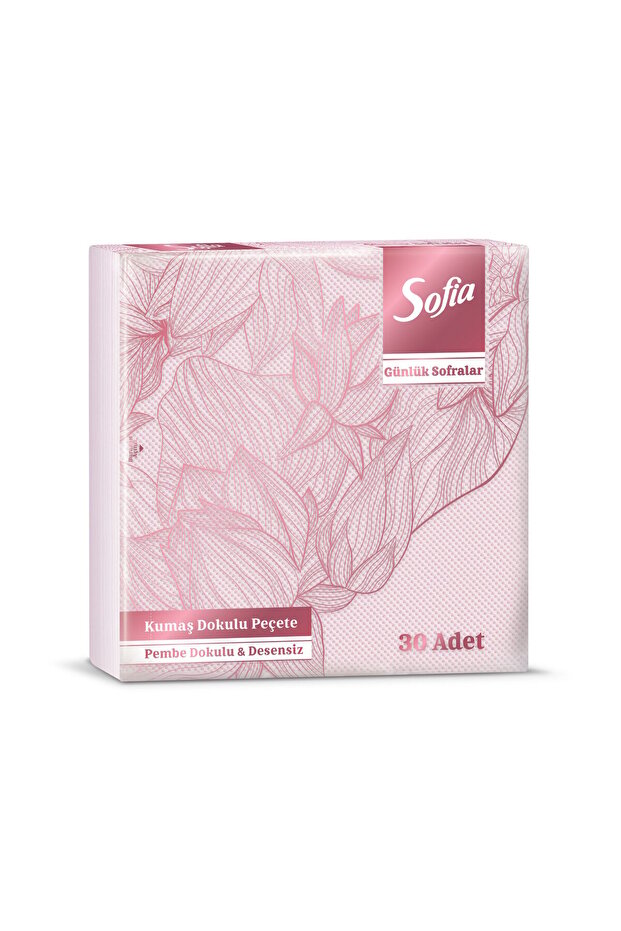 Kumaş Dokulu Peçete Pembe 30'lu - 1