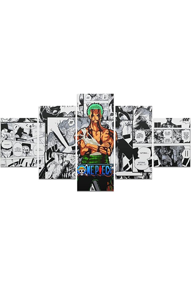 Framed 5pc anime roronoa zoro Canvas Wall Artwall art home room decoration Canvas Wall Art(50x100 cm)