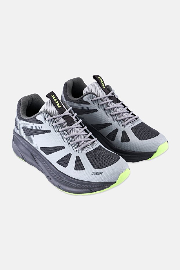 Men Lace Up Running Shoes, Grey