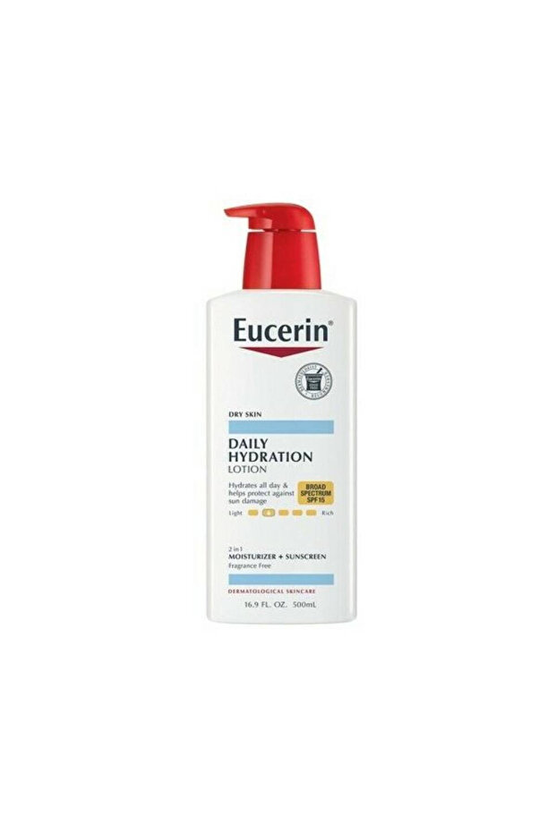 Eucerin Daily Hydration Lotion, Sunscreen SPF 15 - 500ml