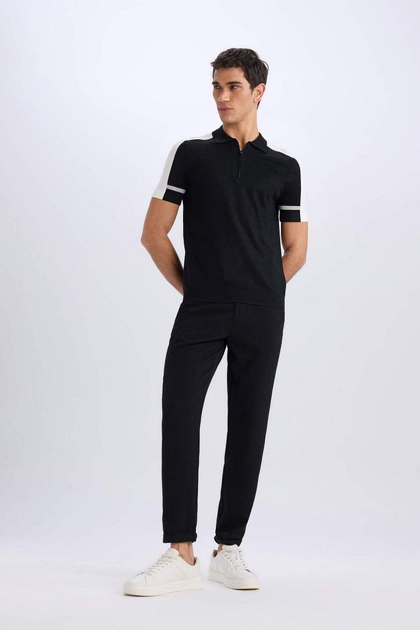 Jogger Fermuarlı Paça Yazlık Kumaş Pantolon E4779AX25SM - 3