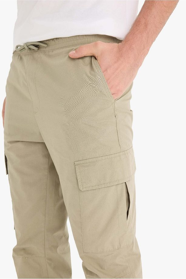 %100 Pamuk Regular Kargo Cepli Yazlık Jogger Paraşüt Pantolon E2181AX25SM - 6