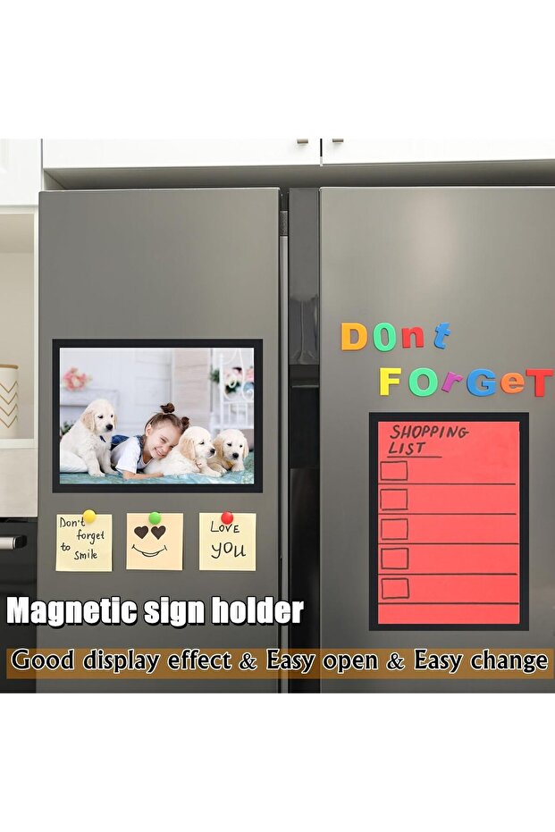 5 Pcs A3 Magnetic Self-Adhesive Display Frames (Black) - 2