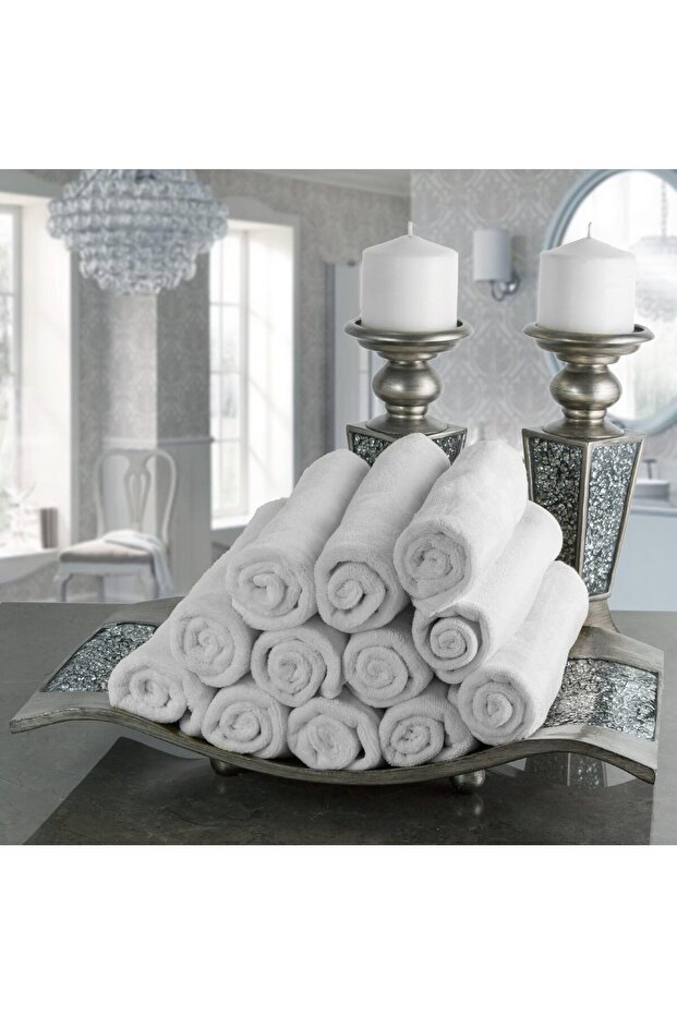 Schonwerk Pillar Candle Holder Set of 2 - Crackled Mosaic Design (Silver)