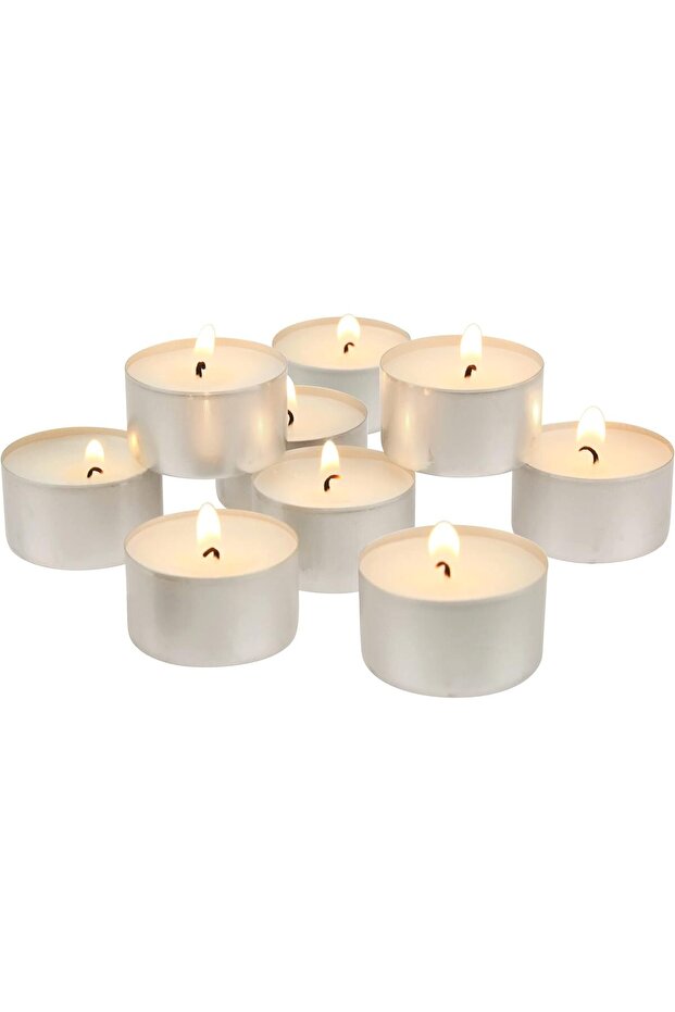 50 Pack Unscented Tea Light Candles - 6-7 Hour Burn Time