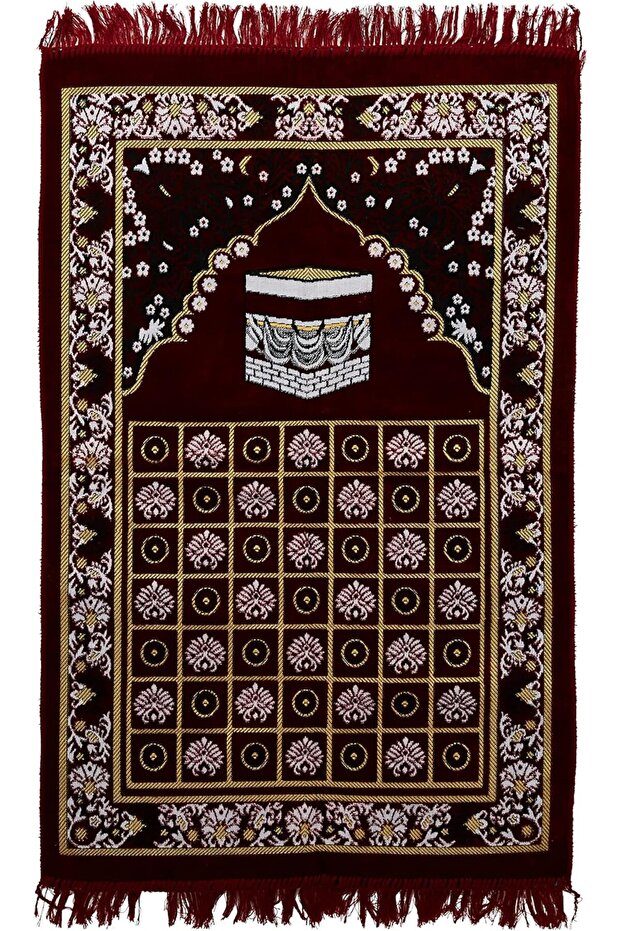 Turkey Muslim Prayer Mat - Made in Turkey, Cotton Padded Back (Multicolours)