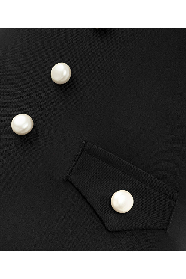 Suni inci düğmeli mayo - 4