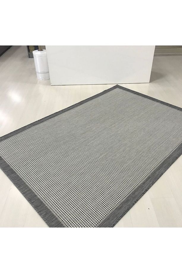 Firdevslife Jüt Sisal Halı 9213 Gri Serisi Salon Oturma Yatak Odası Halısı - 1