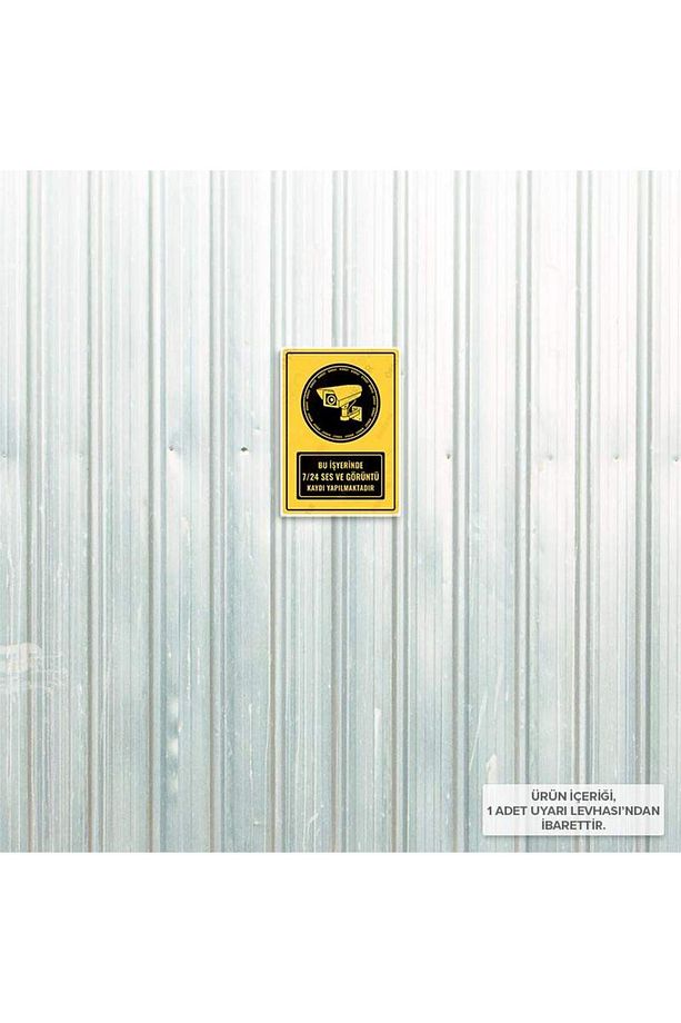 U1287-a5 - Bu Işyerinde 7/24 Ses Ve Görüntü Kaydı Yapılmaktadır Uyarı Levhası (15,4X21,6CM) - 4
